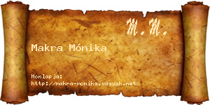 Makra Mónika névjegykártya